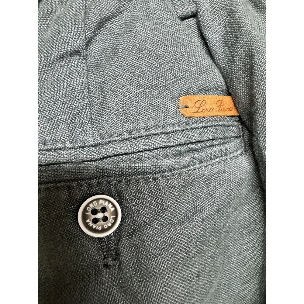 Loro Piana 100% Linen Pants Green Men's Size (IT 44) US 31‎ X 32